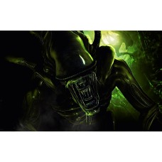 LARGE ALIENS ALIEN CREATURE GREEN MOVIE CINEMA WALL ART PRINT PREMIUM POSTER