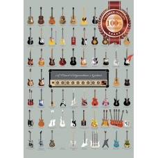 VISUAL CHART GUIDE OF WORLD FAMOUS GUITARS MUSIC WALL PRINT PREMIUM POSTER