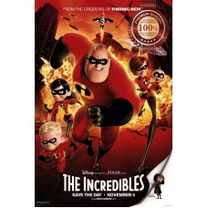 THE INCREDIBLES 2004 OFFICIAL ORIGINAL CINEMA MOVIE FILM PRINT PREMIUM POSTER