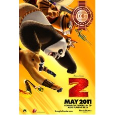KUNG FU PANDA 2 TWO PUNCHING MOVIE FILM ORIGINAL CINEMA PRINT PREMIUM POSTER