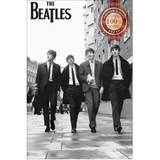 THE BEATLES IN LONDON 1963 WALKING STREETS PHOTO ORIGINAL PRINT PREMIUM POSTER