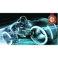 TRON LEGACY MOVIE FILM LIGHT CYCLE BIKE RIDER WALL ART PRINT PREMIUM POSTER