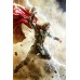 THOR FLYING WITH HAMMER LIGHTNING HOME DECOR ORIGINAL PRINT PREMIUM POSTER