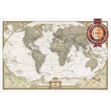 LARGE DETAILED POLITICAL MAP OF THE WORLD HOME WALL ART PRINT PREMIUM POSTER