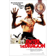 ENTER THE DRAGON BRUCE LEE ORIGINAL CINEMA FILM MOVIE PRINT PREMIUM POSTER