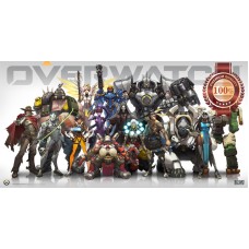 OVERWATCH VIDEO GAME CAST CHARACTERS ART HOME DECOR PRINT - PREMIUM POSTER