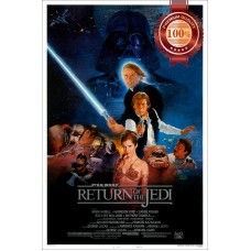 RETURN OF THE JEDI STAR WARS 80s MOVIE FILM ORIGINAL CINEMA PRINT PREMIUM POSTER