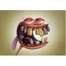 REN FROM REN AND STIMPY FUNNY TEETH SMILE WALL ART PRINT PREMIUM POSTER