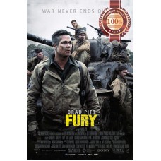 FURY BRAD PITT WAR ORIGINAL 2014 CINEMA FILM MOVIE PRINT PREMIUM POSTER