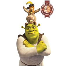SHREK DONKEY AND PUSS IN BOOTS CHARACTERS MOVIE 2 3 ART PRINT PREMIUM POSTER