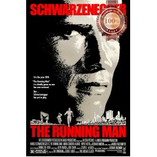 THE RUNNING MAN 1987 ORIGINAL OFFICIAL CINEMA FILM MOVIE PRINT PREMIUM POSTER