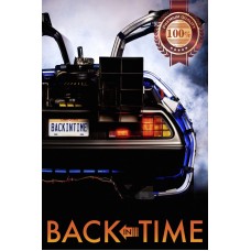 BACK IN TIME BACK TO THE FUTURE 80s CAR ORIGINAL MOVIE FILM PRINT PREMIUM POSTER