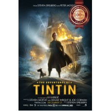 THE ADVENTURES OF TINTIN OFFICIAL ORIGINAL CINEMA MOVIE PRINT PREMIUM POSTER