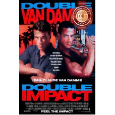 DOUBLE IMPACT 1991 90s VAN DAMME MOVIE FILM ORIGINAL CINEMA PRINT PREMIUM POSTER