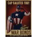 CAP SALUTES YOU WAR CAPTAIN AMERICA RETRO WALL ART PRINT - PREMIUM POSTER