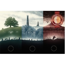 LORD OF RINGS MOVIE LOTR 3 SCENES ARTWORK HOME ART PRINT - PREMIUM POSTER