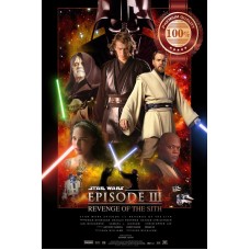 REVENGE OF THE SITH V2 EP3 STAR WARS ORIGINAL CINEMA MOVIE PRINT PREMIUM POSTER