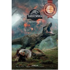 JURASSIC WORLD FALLEN KINGDOM T-REX CINEMA 2018 MOVIE PRINT PREMIUM POSTER