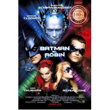 BATMAN & ROBIN AND 1997 90s OFFICIAL ORIGINAL CINEMA MOVIE PRINT PREMIUM POSTER