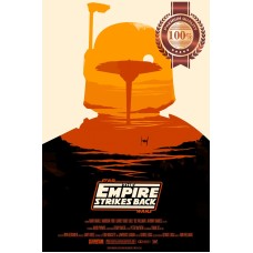 STAR WARS THE EMPIRE STRIKES BACK BOBA FETT HELMET ART PRINT PREMIUM POSTER