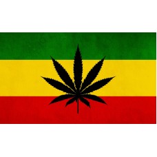 RASTA RASTAFARI RASTAFARIAN FLAG WITH WEED SYMBOL WALL PRINT PREMIUM POSTER