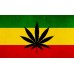 RASTA RASTAFARI RASTAFARIAN FLAG WITH WEED SYMBOL WALL PRINT PREMIUM POSTER
