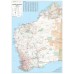 DETAILED WESTERN AUSTRALIA WA STATE ROADS MAP OF AUS CHART PRINT PREMIUM POSTER