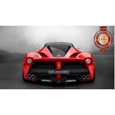 FERRARI LAFERRARI BACK RED SPORTS SUPER DREAM CAR PHOTO PRINT PREMIUM POSTER