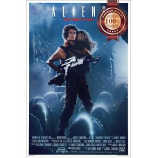 ALIENS RIPLEY HOLDING GUN GIRL 1986 ORIGINAL MOVIE FILM PRINT PREMIUM POSTER