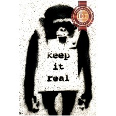 BANKSY KEEP IT REAL MONKEY ARTWORK ORIGINAL DECOR ART PRINT PREMIUM POSTER