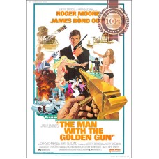 JAMES BOND THE MAN WITH THE GOLDEN GUN 1974 ORIGINAL MOVIE PRINT PREMIUM POSTER