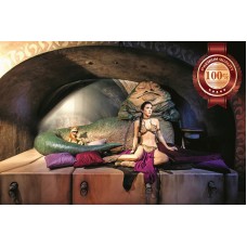 JABBA THE HUTT LEIA GOLD BIKINI STAR WARS MOVIE ORIGINAL PRINT PREMIUM POSTER