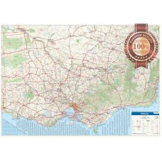 DETAILED VICTORIA STATE ROADS VIC MAP OF AUSTRALIA AUS WALL CHART PREMIUM POSTER