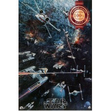 STAR WARS X-WING DOG FIGHT OIL PAINTING CLASSIC ART PRINT PREMIUM POSTER