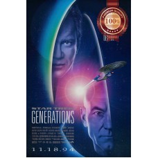 STAR TREK GENERATIONS 1994 90s ORIGINAL CINEMA MOVIE FILM PRINT PREMIUM POSTER