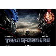 TRANSFORMERS 1 ORIGINAL OPTIMUS AND MEGATRON MOVIE FILM PRINT PREMIUM POSTER