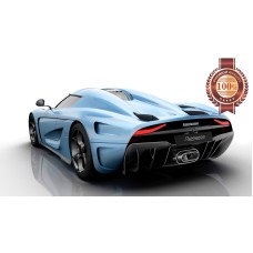 KOENIGSEGG REGERA BLU REAR SPORTS SUPER DREAM CAR PHOTO PRINT PREMIUM POSTER
