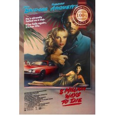 8 MILLION WAYS TO DIE 1986 ORIGINAL OFFICIAL CINEMA MOVIE PRINT PREMIUM POSTER