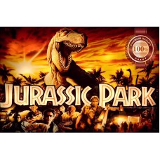 JURASSIC PARK CHARACTERS WITH T-REX SCENE CLASSIC MOVIE PRINT PREMIUM POSTER