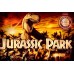 JURASSIC PARK CHARACTERS WITH T-REX SCENE CLASSIC MOVIE PRINT PREMIUM POSTER