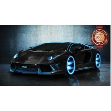 LAMBORGHINI AVENTADOR TRON STYLE SUPER CAR SPORTS HYPER PRINT PREMIUM POSTER