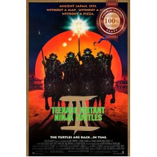 TEENAGE MUTANT NINJA TURTLES 3 1993 OFFICIAL ORIGINAL MOVIE PRINT PREMIUM POSTER
