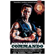 COMMANDO 1985 80s SCHWARZENEGGER ORIGINAL CINEMA MOVIE FILM PRINT PREMIUM POSTER