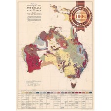GEOLOGICAL MAP OF AUSTRALIA 1952 VINTAGE AUS WALL CHART PRINT PREMIUM POSTER