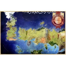 THE KNOWN WORLD GAME OF THRONES GOT MAP ART COLOUR ART PRINT PREMIUM POSTER