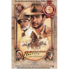 INDIANA JONES AND THE LAST CRUSADE 1989 80s ORIGINAL CINEMA PRINT PREMIUM POSTER