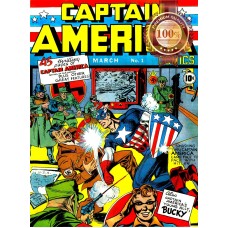 CAPTAIN AMERICA RETRO 1941 MARCH No.1 HITLER COMIC ART PRINT PREMIUM POSTER