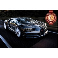 BUGATTI CHIRON HYPERCAR 2017 SUPERCAR SUPER CAR PHOTO PRINT PREMIUM POSTER