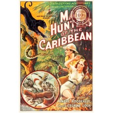 MAN HUNTERS OF THE CARIBBEAN 1936 30s ORIGINAL CINEMA MOVIE PRINT PREMIUM POSTER