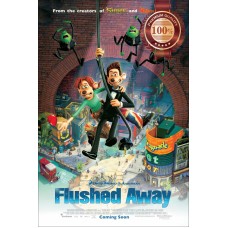 FLUSHED AWAY 2006 ORIGINAL OFFICIAL CINEMA MOVIE FILM PRINT PREMIUM POSTER